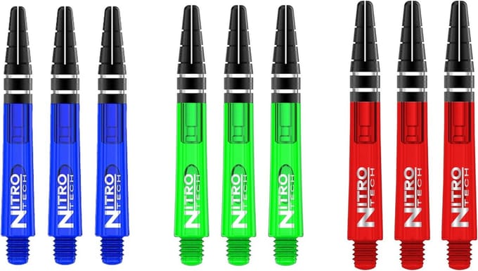Multipack Korte Steeltjes voor Darts met Flight Locking Systeem