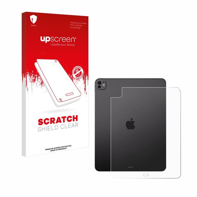 upscreen - Screenprotector voor Apple iPad Pro 13" 2024 / 2025 (Achterkant) - Folie Beschermfolie transparant
