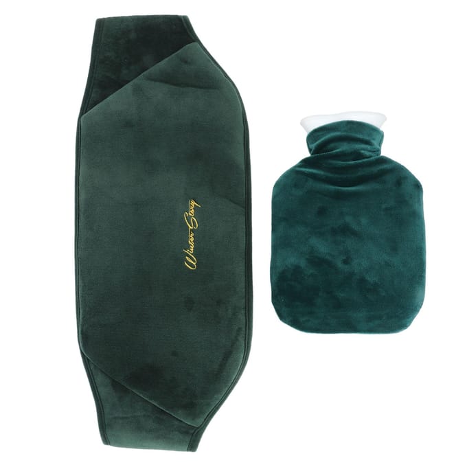 Bouillotte avec Ceinture 1000ml Double Insertion Mains Réglage Libre Bouillotte Eau Chaude pour Bureau