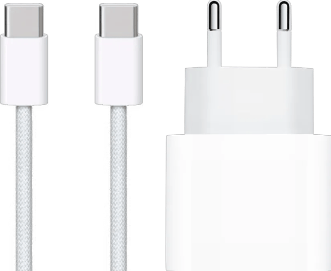 Apple Usb C Oplader 20W + Usb C Kabel 1m Nylon Wit