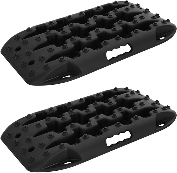 vidaXL - Traction - Board - 2 - st - Zwart - 57,5x30,5x5,5 - cm - Verstevigd - nylon