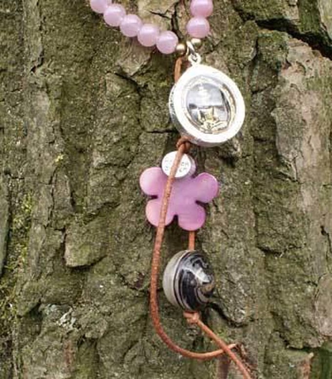Heaven Eleven - Rosequartz goud buddha in glas