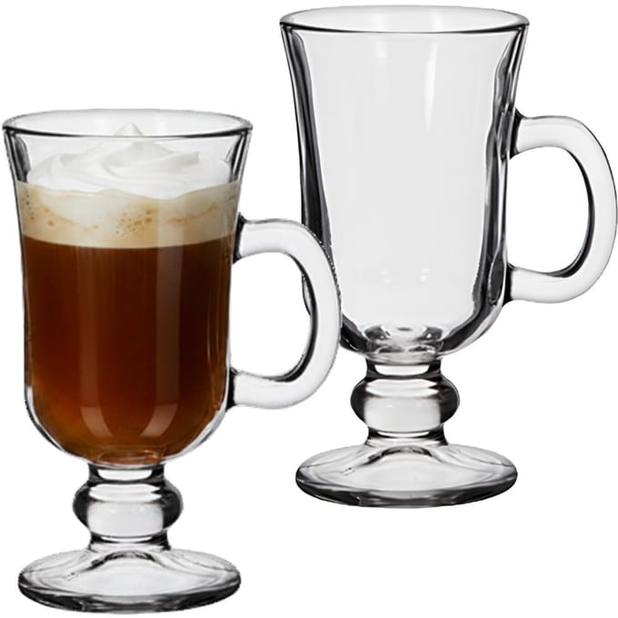 Alessandro Irish Coffee glazen - latte - 2x stuks - 230 ml - glas - koffie glazen