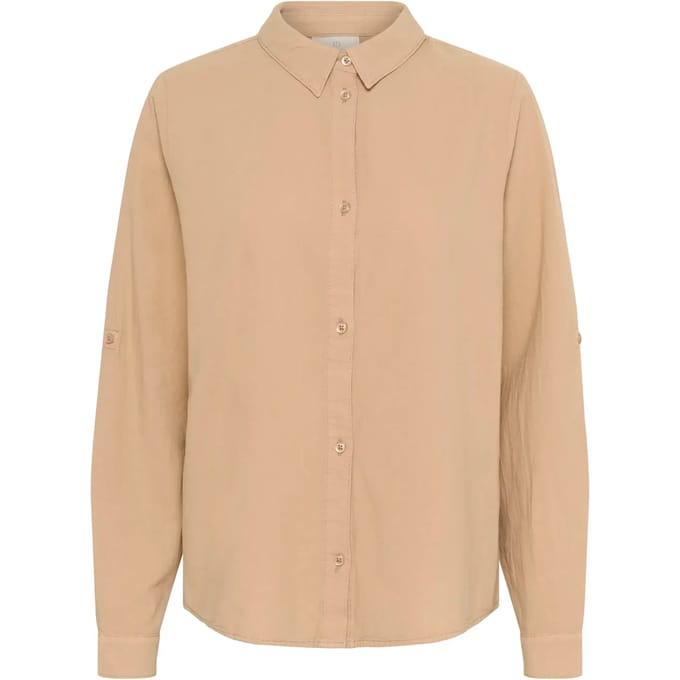 Overhemd met lang mouwen Regular fit Classic Sand