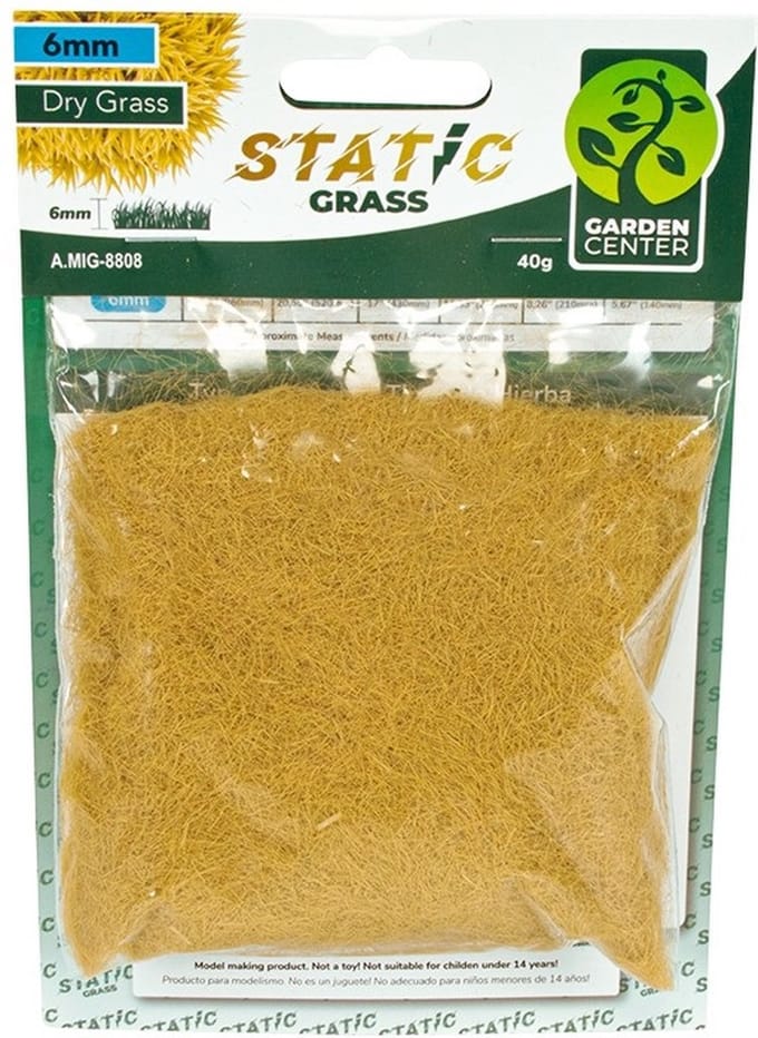 AMMO by Mig Jimenez Modelbouwdecoratie - MIG 8808 Static Grass - Dry Grass - 6mm - 40gr. Kunstgroen