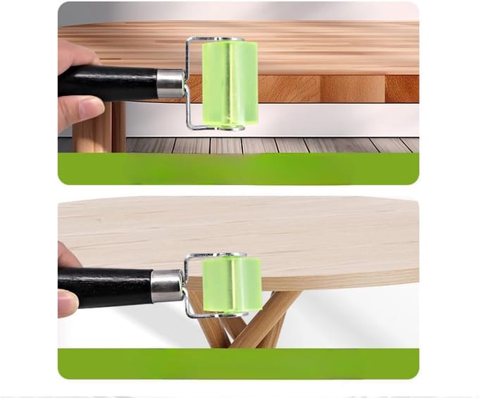 Aandrukroller Set - Handdrukrol - Randafwerking Lassen - Hittebestendig Siliconen - 2 Stuks - Zwart Groen