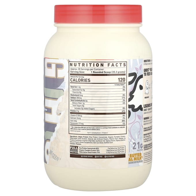 Ghost, Protéine Végane, Lait Céréale Beurre de Cacahuète®, 2,2 lb (989 g)