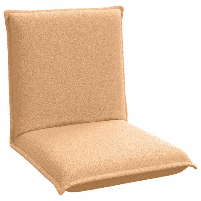 vidaXL - Verstelbare - vloostoel - Beige - Schapenstof