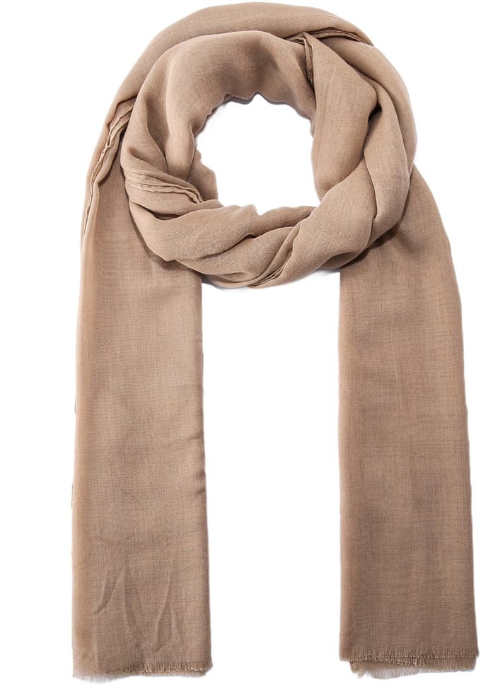 Emilie scarves - sjaal - donkerbeige - basic sjaal - omslagdoek - lang - 200X90CM - viscose