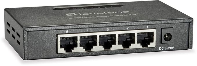 Gigabit Netwerk Switch 5 Poorten - Metaal - Plug & Play Router Uitbreiding