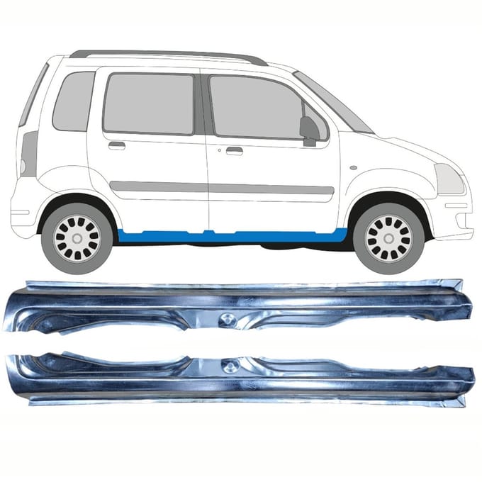 Volledige dorpel voor Opel Agila 2001-2008 / Links + Rechts / Set
