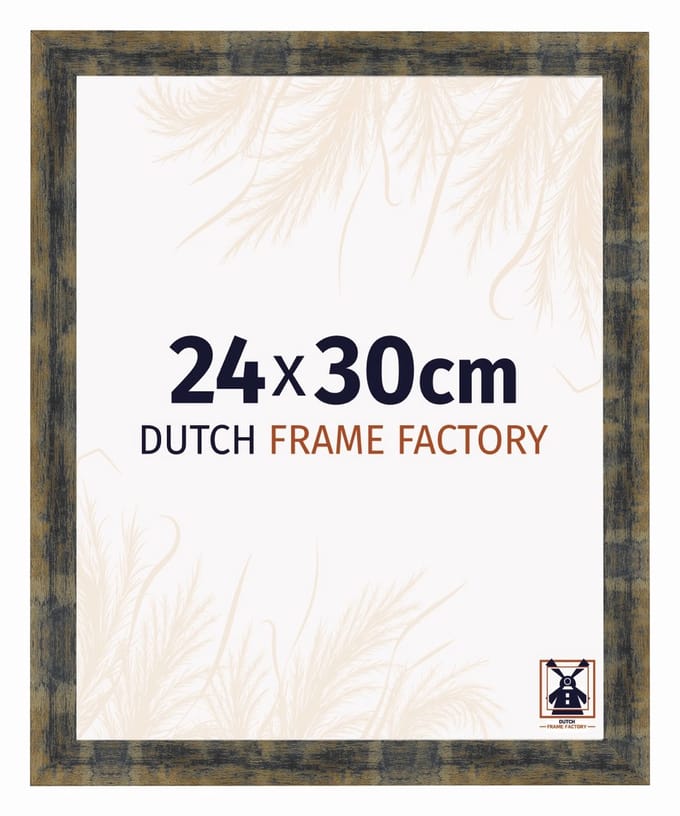 Fotolijst 24x30 cm - MDF - Blauw Goud Gemeleerd - Praag