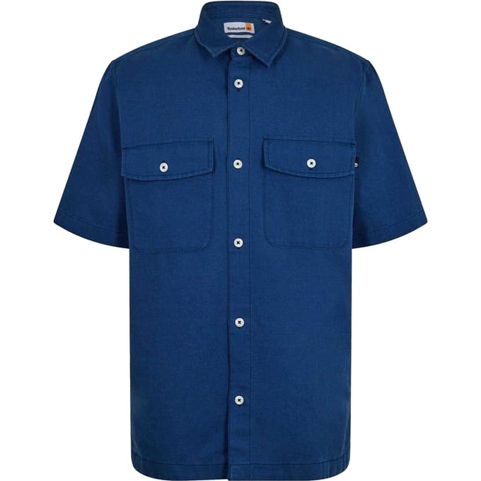 Timberland Heren Overhemd Katoen Linnen (Donkere Denim)