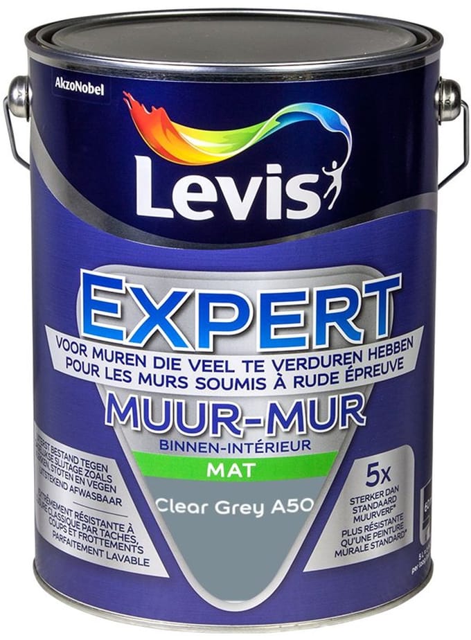 Levis - Expert Muur Binnen Mix - Clear Grey A50 - Mengverf - 5 L