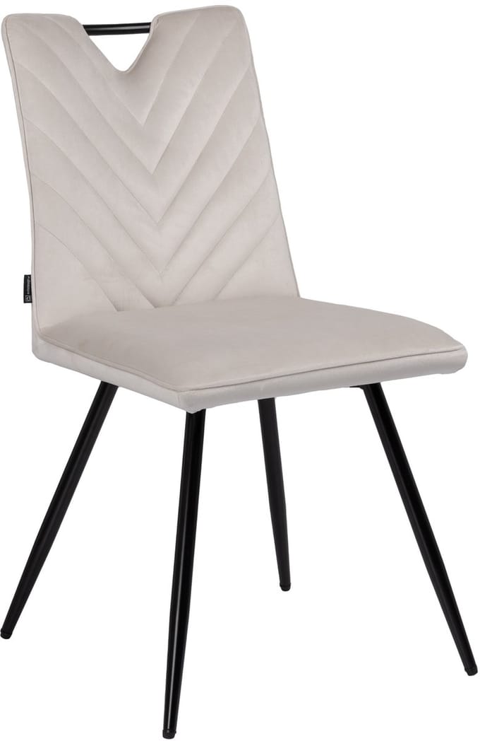 ExitoDesign TONY - Eetkamerstoel - Weluurtapijt - Lichtbeige - Herringbone Gestikt