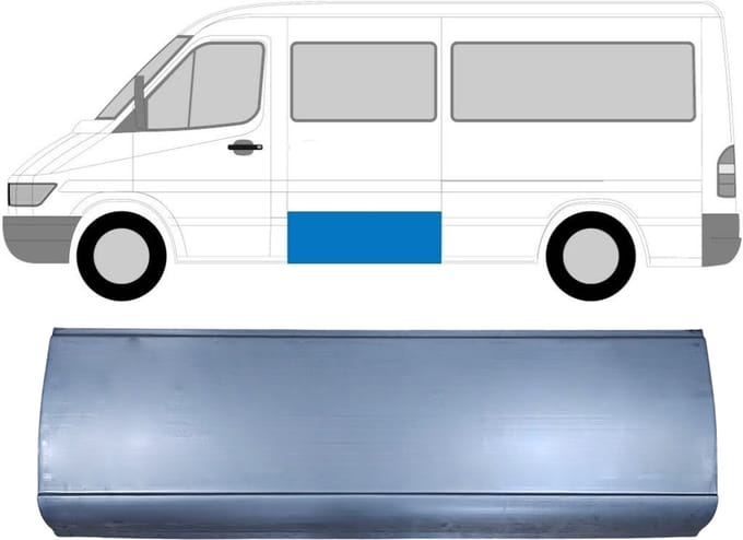 Plaatwerkdeel zijpaneel voor Mercedes Sprinter 1995-2006 / Links