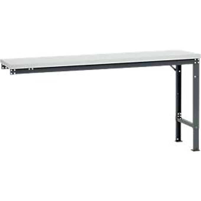 Manuflex AU8081.7016 Werk aanschuiftafel universele speciale met melamine schijf, bxdxh = 1750 x 800 x 722-1022 mm Antraciet