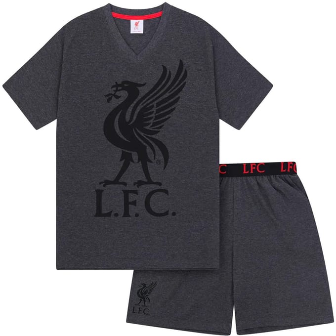 Liverpool FC Heren Korte Pyjama Set L grijs