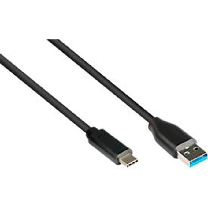 Kabel USB 3.2, A/USB-C, zwart, 0,5m
