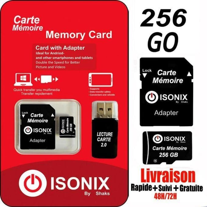 Micro SD-geheugenkaart CLASS 10 ISONIX