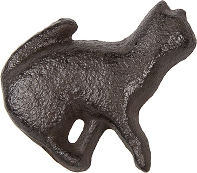 Clayre & Eef Deurknop Kat 5x3x5 cm Bruin Metaal