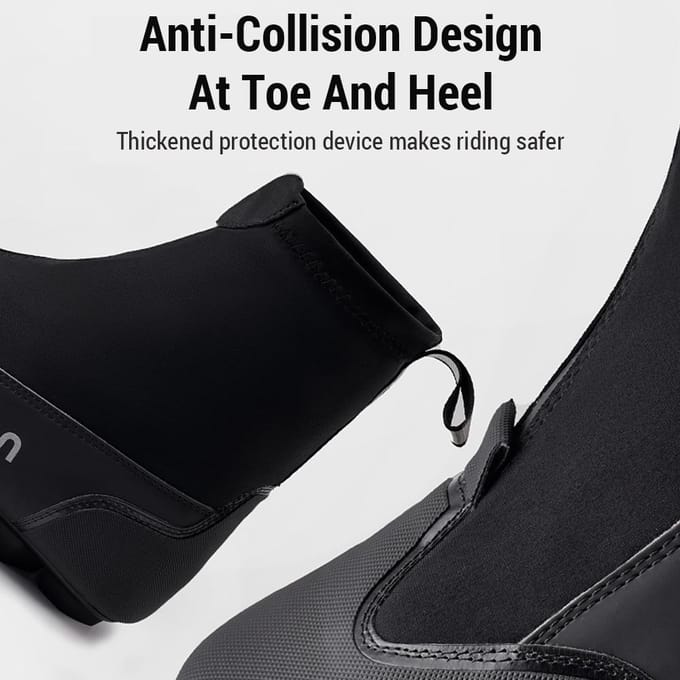 Bottes de vélo de montagne d'hiver en Nylon, chaudes, coupe-vent, réfléchissantes, à la mode, bottes de cyclisme, d'équitation 42 black