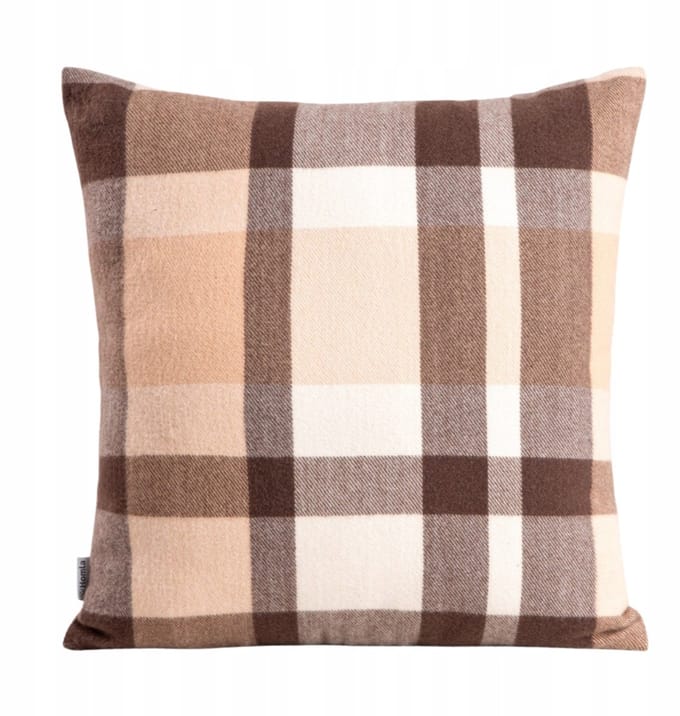 MELROSE Pluche Kussenhoes Geruit 45x45 cm - Zacht & Sfeervol