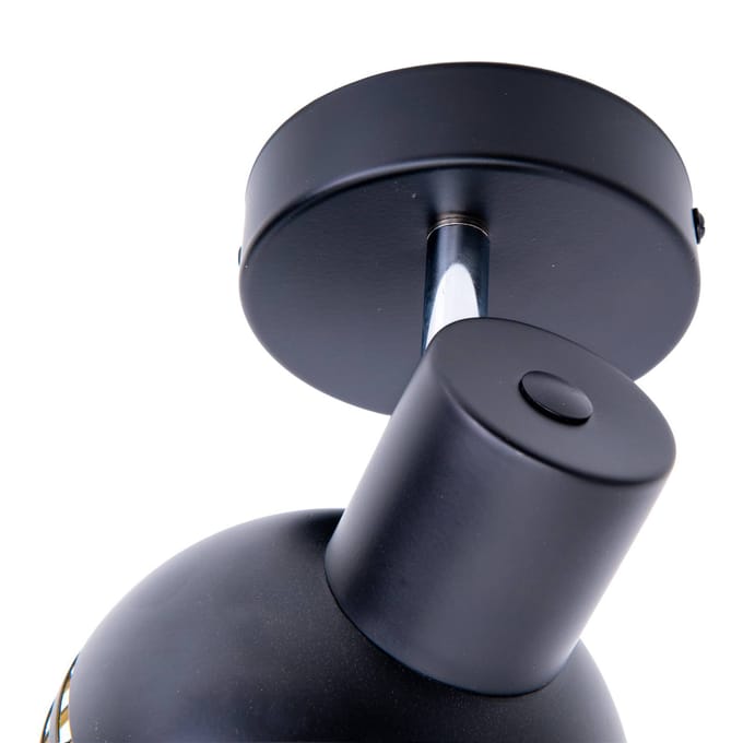 Näve Wandlamp Casco, 1-lamp, zwart