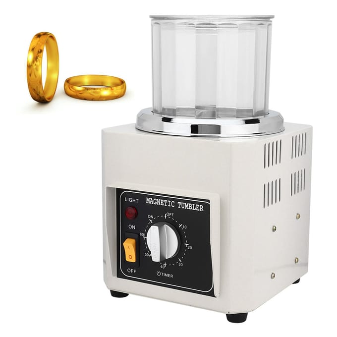 Magnetische Tumbler Sieraden Polijstmachine Finisher Machine Professioneel Polijstgereedschap white