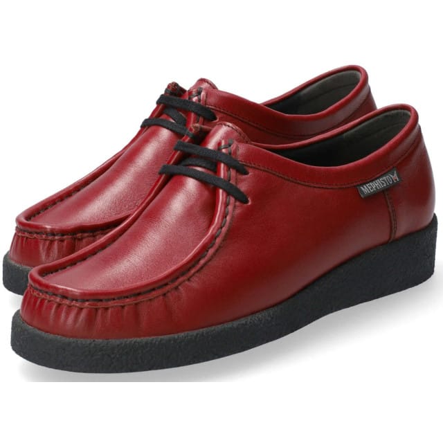 Mephisto Christy - dames veterschoen - rood - maat 35.5 (EU) 3 (UK)