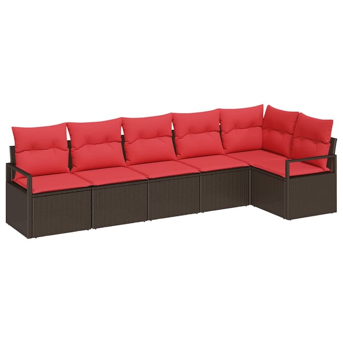 vidaXL Bankstel Bruin poly rattan