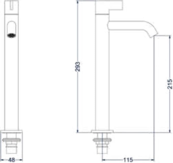 IVY Pact fonteinkraan model L 29,3 cm, geborsteld mat koper PVD