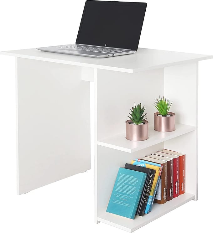 bureau - Computer table / Computertafel , thuiskantoor, bureau, eenvoudige montage \ Bureautafel Opbergtafel