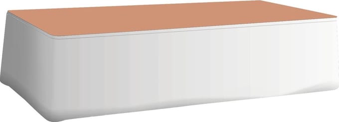 Podiumrok Ongeplooid - Wit - L410cm - H80cm