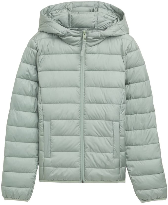 Tom Tailor Denim - Lichtgewicht gewatteerd jack met capuchon - Maat XS - gleam jade green