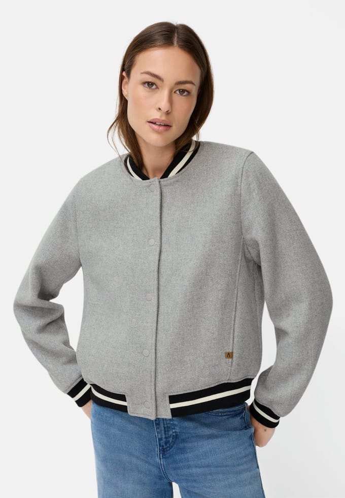 camel active Indoor jacket met zakken - Maat womenswear-48 - Grijs