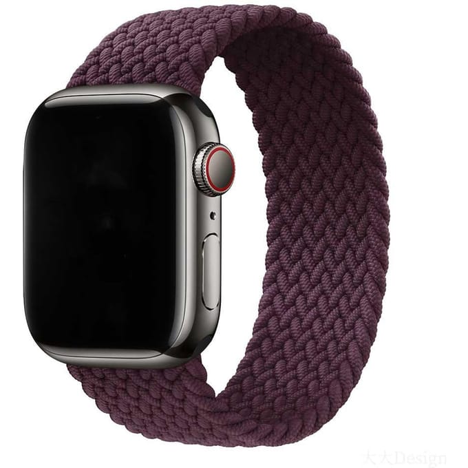 2+2 | Apple Watch Bandje - Nylon - Gevlochten Solo - Kers