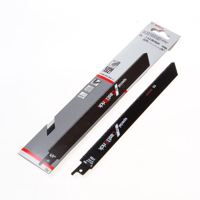 Reciprozaagblad voor tegels en glas 228mm pakje =2st