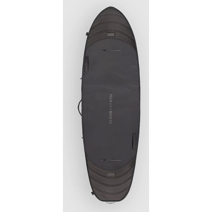 Ocean & Earth Double Apex Fish Shortboard 7'0 Surfboard Tas zwart