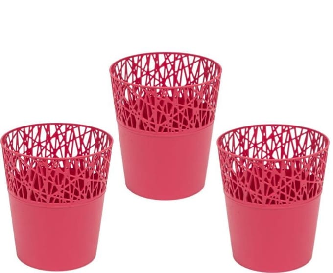 Bloempot Binnen Rond City 14cm FRAMBOOS Prosperplast / 3 STUKS ! /