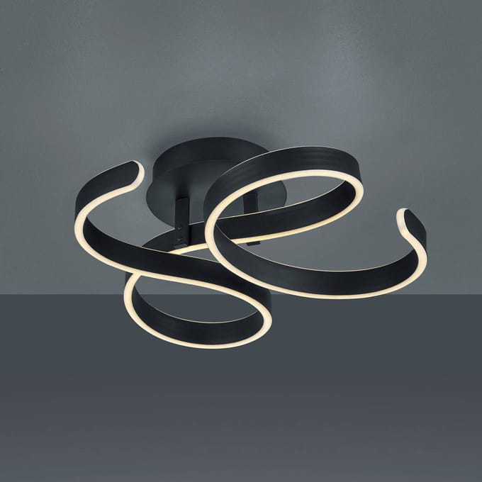 Trio Lighting LED plafondlamp Francis, antraciet