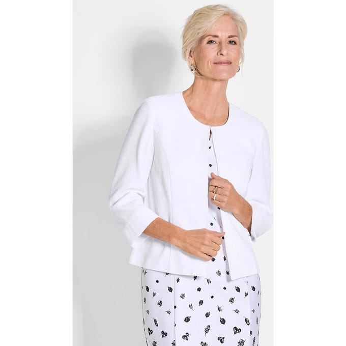 Korte blazer - wit - Gr. 38 van Goldner Fashion