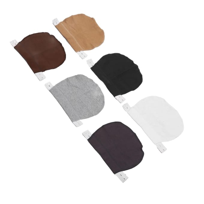 6 stuks Broekverlenger Tailleknoop Katoen Gesp Accessoire Set Kit voor Jurk Tailleband black