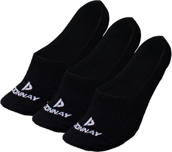 3-Pack Donnay - Footies - Antislip sokken - Black (020) - maat 43-46