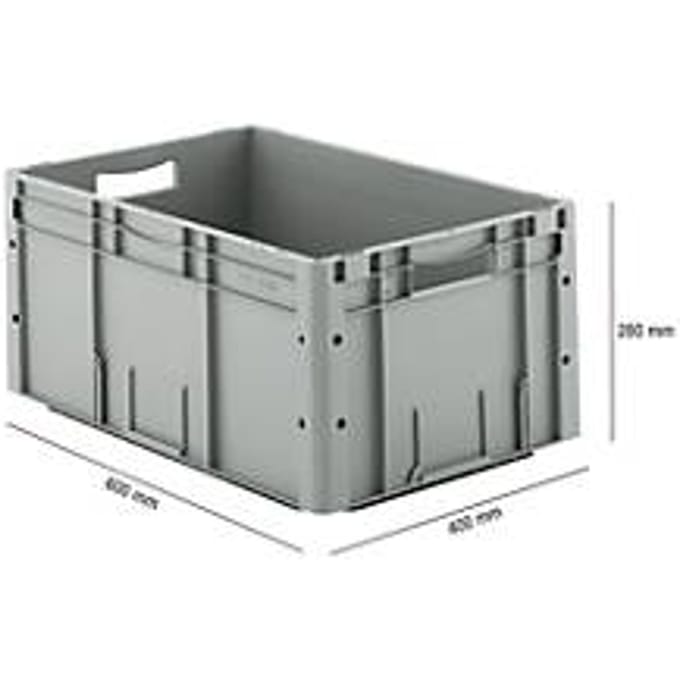 Eurobox serie LTF 6280, gemaakt van PP, inhoud 53,8 L, grijs handvat