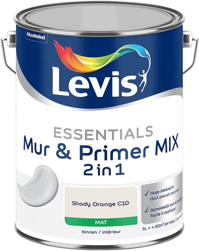 Levis - Essentials Mur & Primer Mix - Shady Orange C10 - Mengverf - 5 L