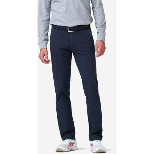 Meyer Broek New York Casual Lightweight Two-Tone Look Organic Cotton Stretch Navy / male