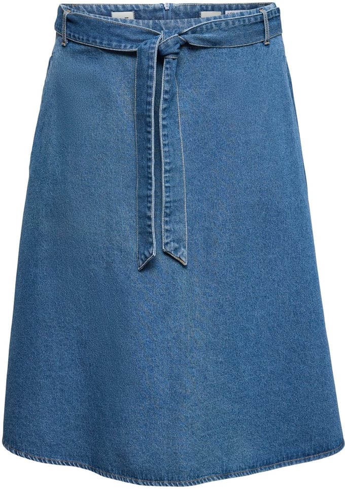 Vero Moda Curve Denim rok VMCJOLENE High waist Midi-rok