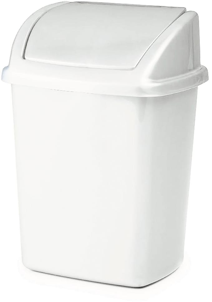 Vuilbak met swing deksel 4 | 45 l | wit