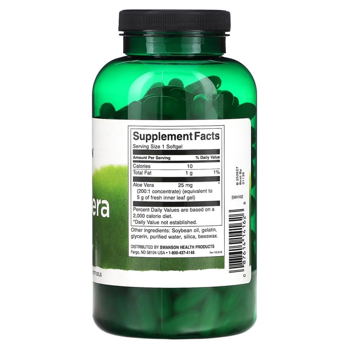 Aloë Vera, 25 mg, 300 zachte capsules